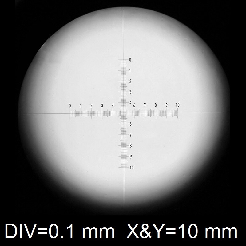 22Mm Diameter Micrometer Schaal Microscoop Optische Oculair Schaal Kalibratie Cross Heerser Raster Schaal Voor Microscoop Verrekijker: MS-1-JH9