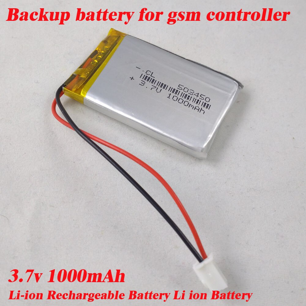 3,7 V 1000 mAh batería li-po baterías, batería recargable para gsm de rtu5015 más intercomunicador de controladores