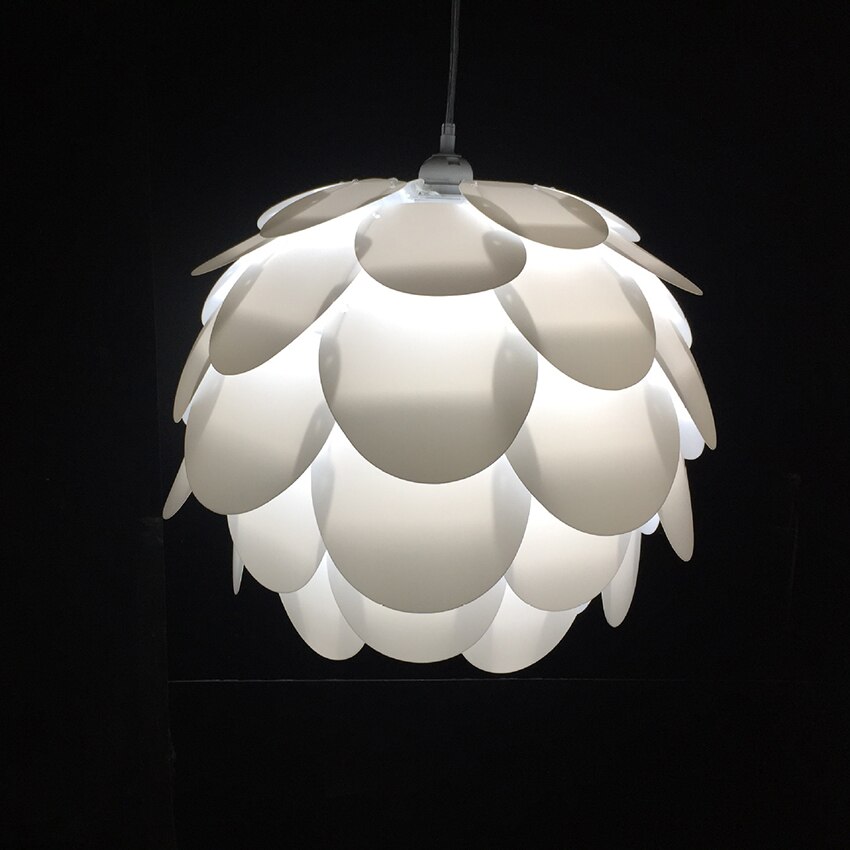 Ceiling Pendant DIY IQ Jigsaw Puzzle Lamp Shade Set Plastic Pine Cone Lampshade Assembly for Lighting Decoration