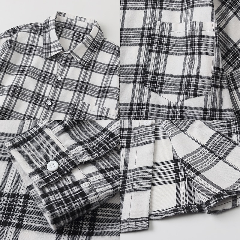 SingleRoad Mens Shirt Men Yellow Plaid Long Sleeve Shirt Japanese Streetwear Harajuku Korean Clothes Male Shirts For Men