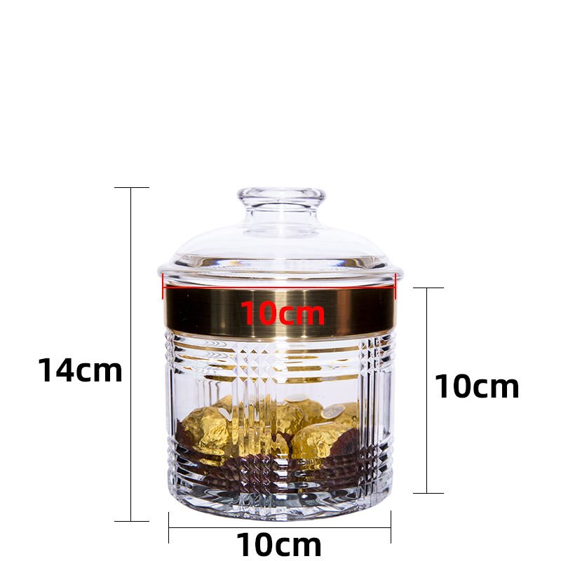 Acrylic Jars with Lid Glass Candy Jar Snack Organizer Tank Cereal Dispenser Can Desktop Sugar Pot Home Decoration Modern: D-700ML