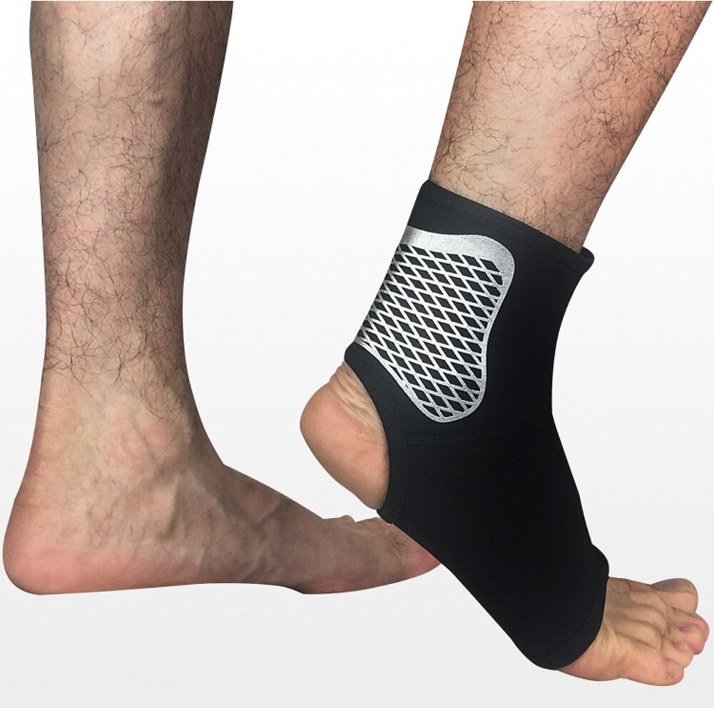 Soft Ankle Support Gym Running Protection Foot Elastic Ankle Brace Guard Sport Fitness Support for Injury Recovery D40: Black / XL