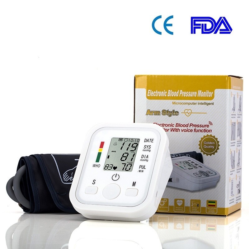 Smart Voice Digitale Puls Arm Bloeddrukmeter Tonometer Druk Huishouden Bloeddrukmeter Apparaat Meten Monitor