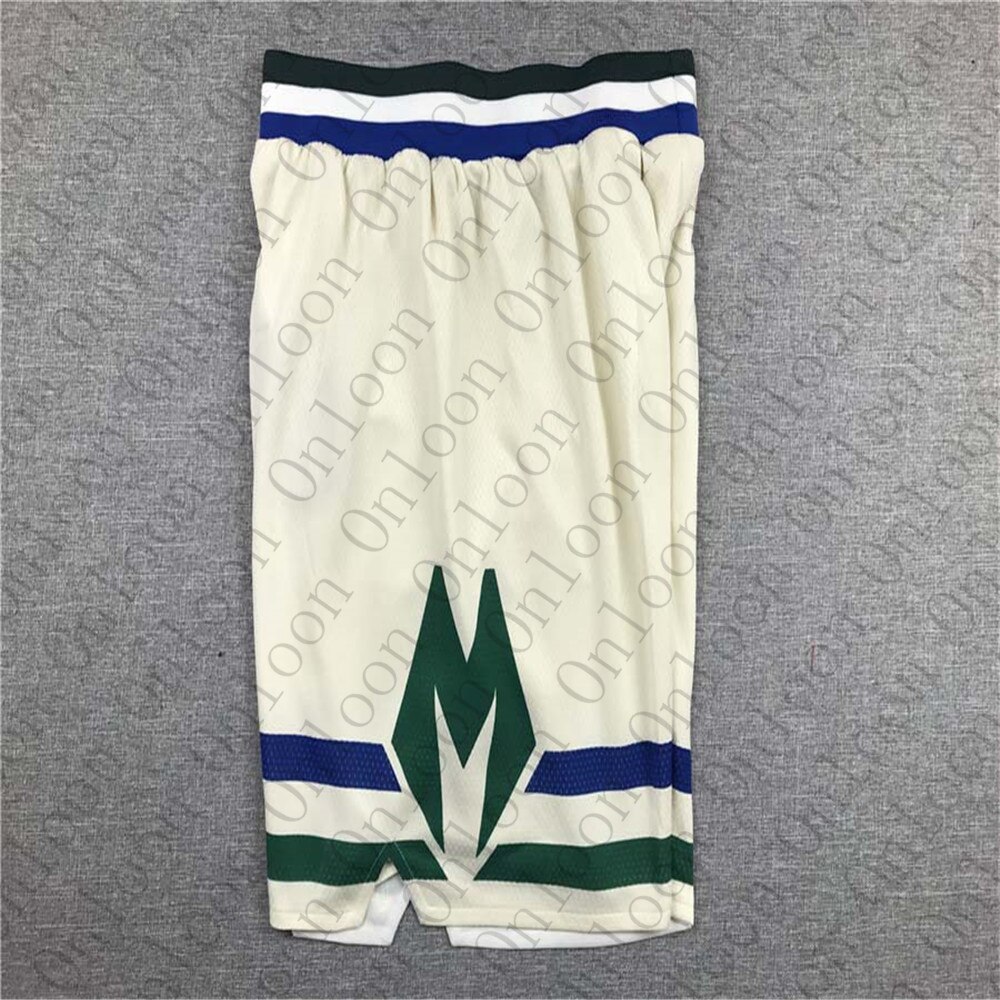 Mens America basketball Milwaukee Short Movement basket White Green