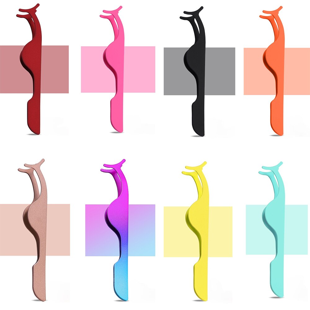 1Pcs Eyelash Tweezers False Eyelashes Tools Lashes Accessories Lash Tweezer Applicator Extension Tweezers Makeup Tools