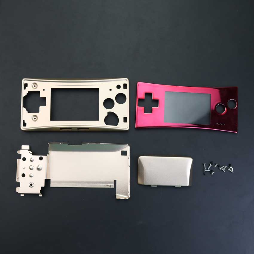 Yuxi Oem Metalen Behuizing Shell Case Vervanging Voor Gameboy Micro Gbm Voorkant Faceplate Cover Terug Holder W/Schroef