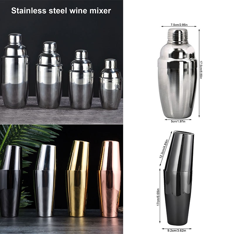 Cocktail Boston Shaker Set Stainless Steel Martini Drinks Shaker for Bar Home Bartende Bar Tools Black/Silver/Gold/Pink Shaker