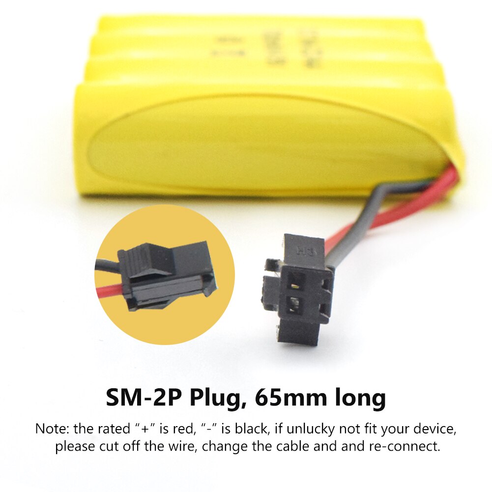 1/2/4/8x genopladelige 4.8v 700 mah ni-cd aa batteripakke til fjernbetjening legetøj elbil sm -2p stik nicd 4.8 v volt bateria