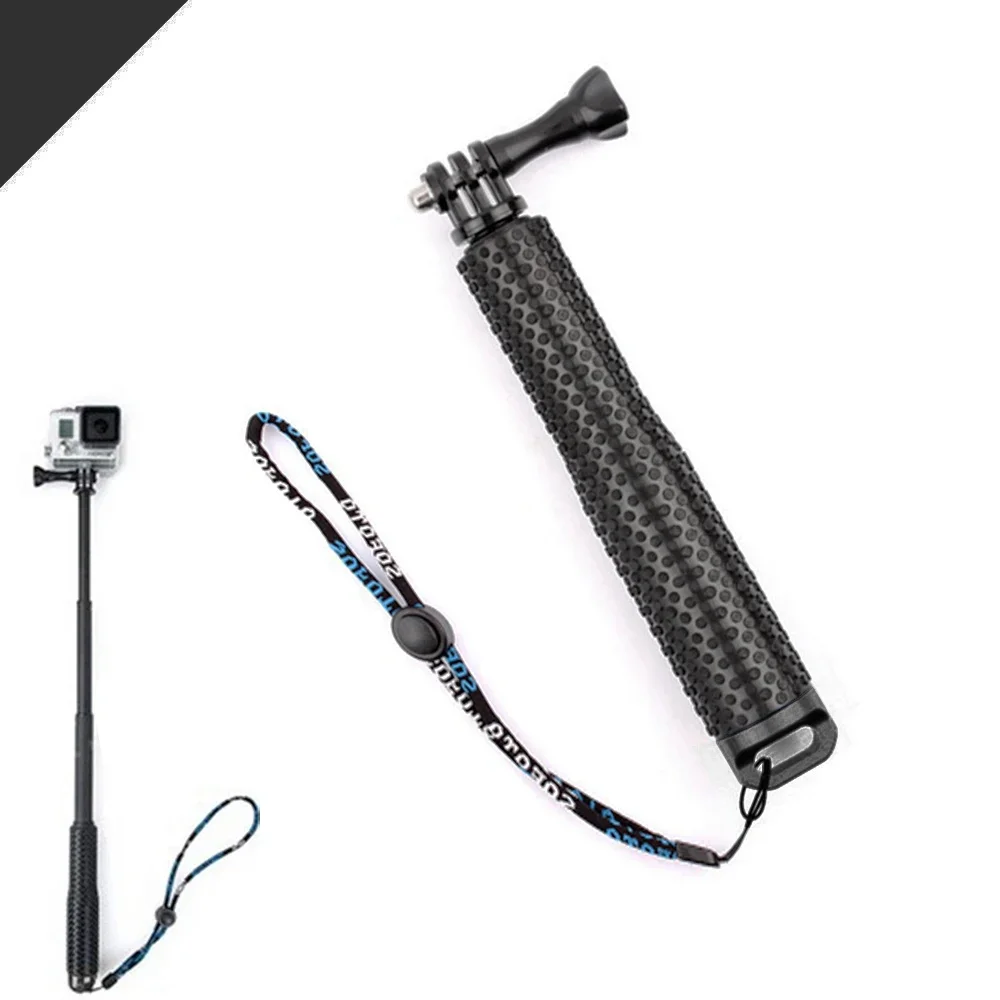 Selfie Sticks in monopod staaf voor Gopro hero Draagbare handheld accessoires voor SJCAM voor Xiaomi voor eken: Zilver