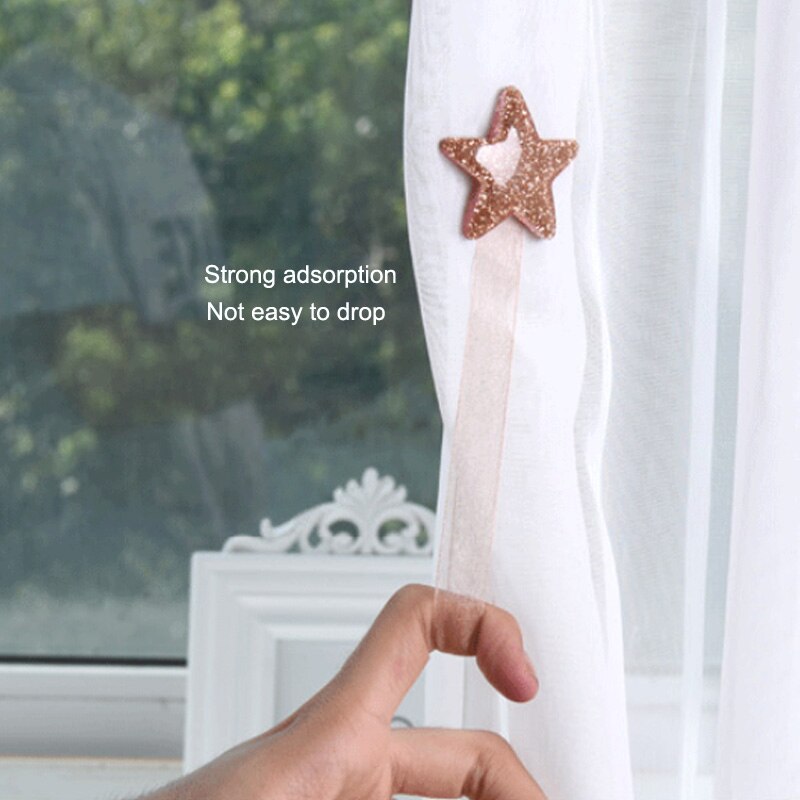 Star Curtain Broach Home Room Curtain Buckle Luck Star Curtain Decoration Accessories Magnetic Tie Back Holder Europe Style