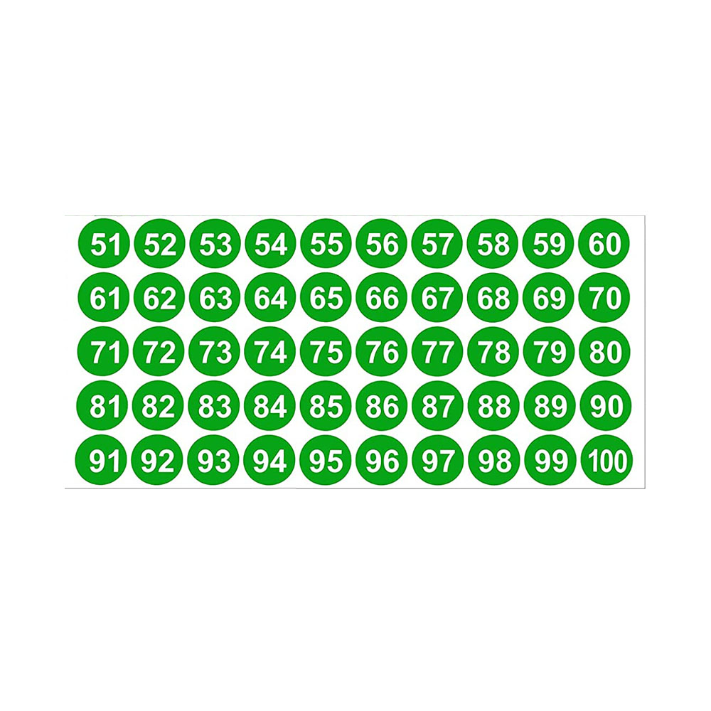 Etiketten Nummerstickers 1-50 Nummerstickers Opeenvolgende nummerstickers Zelfklevende sticker Waterdichte opslagclassificatie