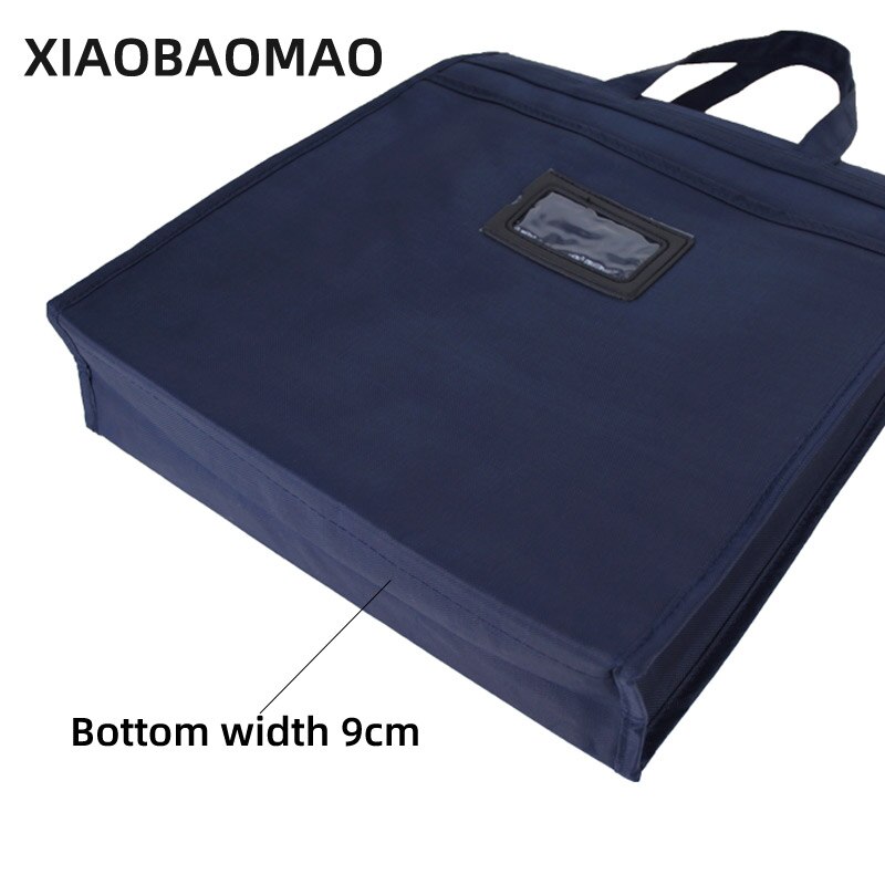 Vertical Canvas Document Holder bag Storage for A4 Paper Portable Pocket Bill Pouch File Folder Office School Supplies