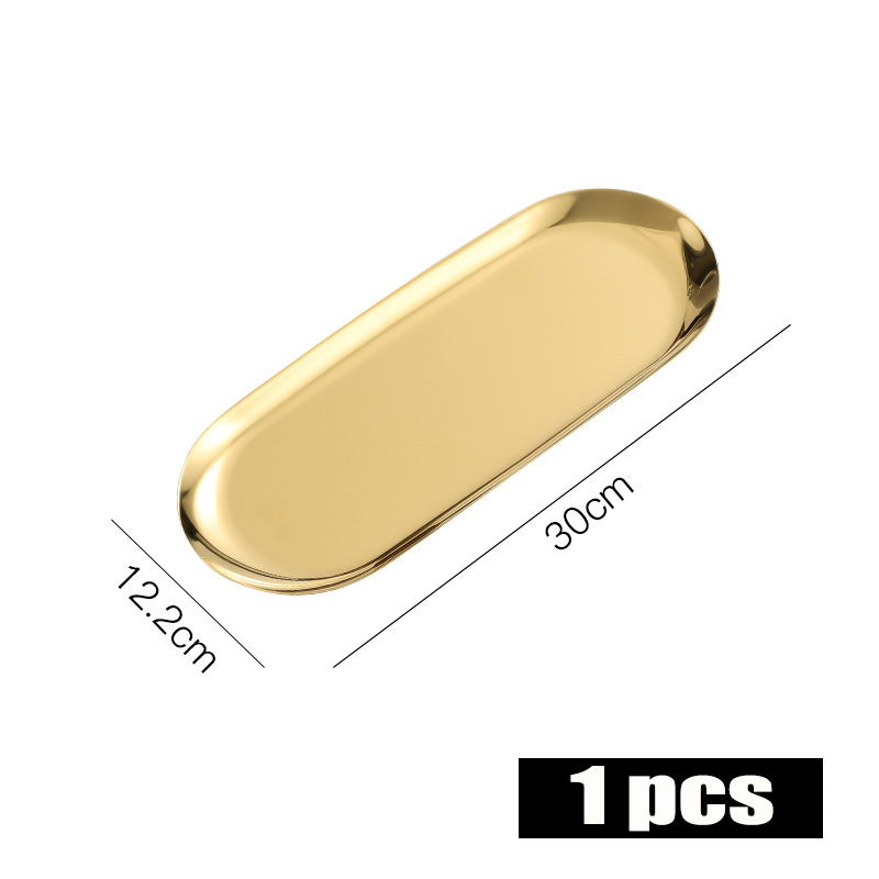 Gold Dining Plate Stainless Steel Dessert Plate Towel Nut Fruit Cake Tray Snack Kitchen Plate Nordic Style Steak Kitchen Plate: G