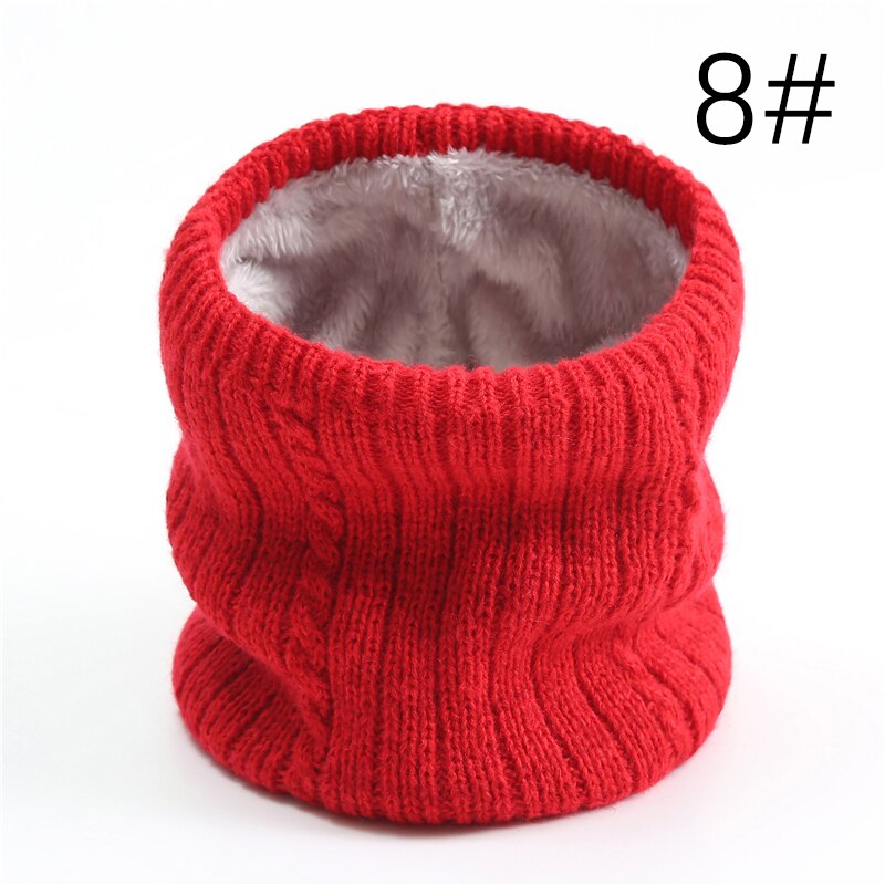 Femmes hiver anneau cou écharpe unisexe infini Snood tricoté écharpes cachemire femme fourrure solide col Bandana: WB10-8
