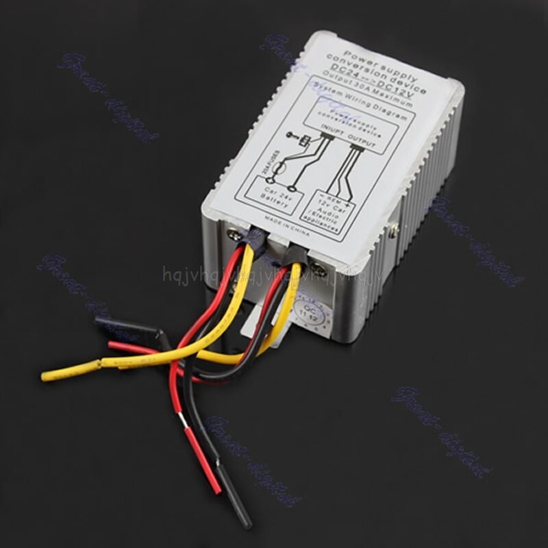 24V Naar 12V DC-DC Conversie Apparaat Auto Voeding Inverter Converter 30A O12 19