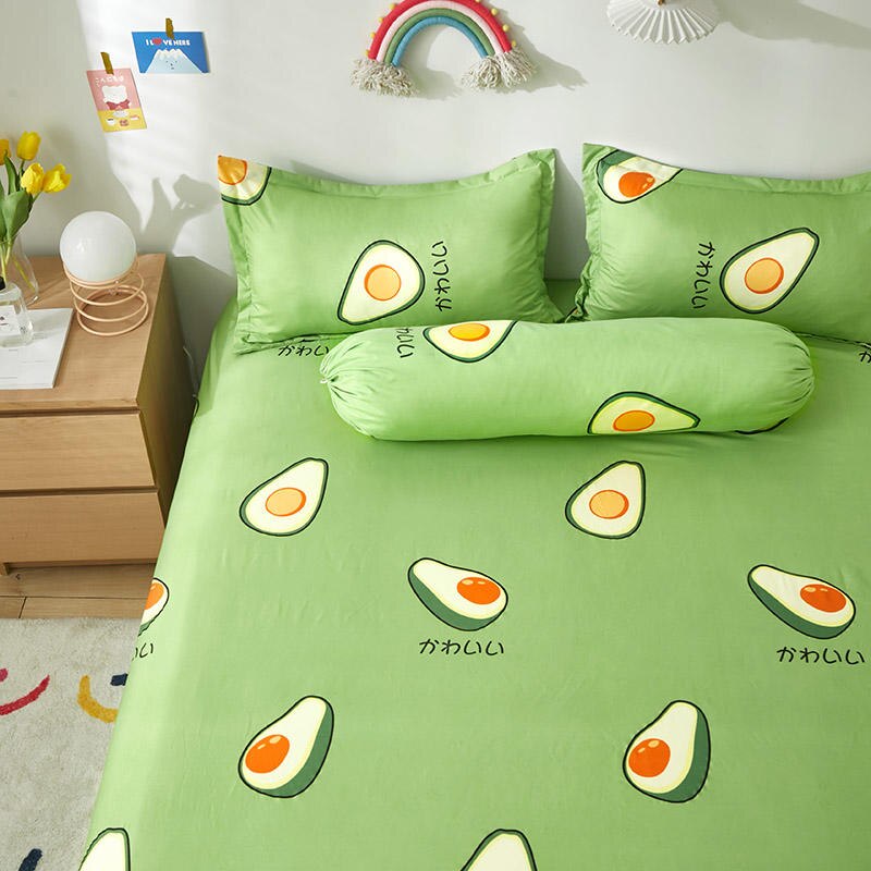 Bonenjoy-sábana bajera tamaño King con funda elástica para cama doble, Funda de colchón con patrón de aguacate, sin funda de almohada