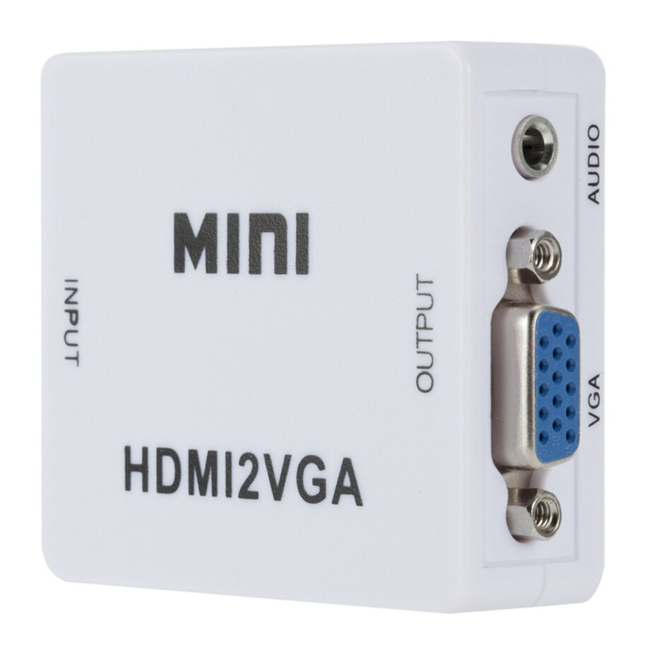 Pzzpss hdmi-kompatibel til vga-adapter hdmi 2 vga-konverter digital analog  hd 1080p til pc bærbar tablet-skærm hdmi til vga