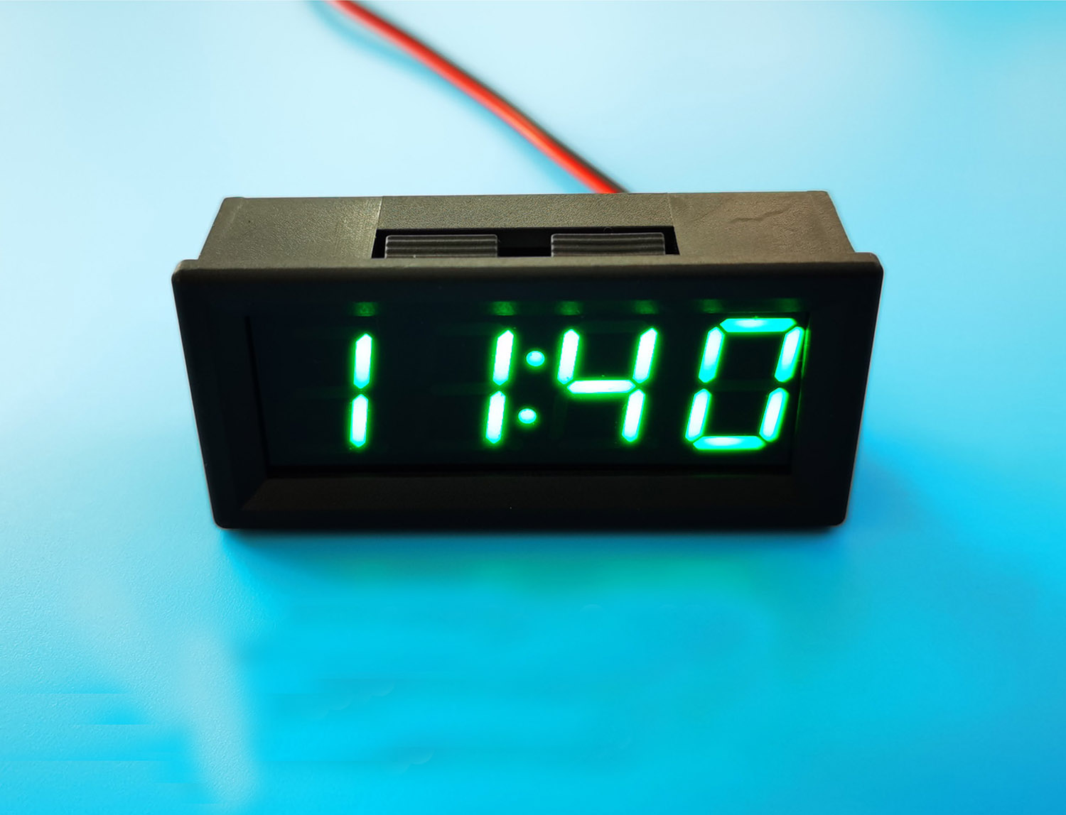 WiFi Clock 0.56 LED Digital Tube Electronic Clock Wireless Network Automatic Timing Time Display 12/24 Hours 5V 12V CAR: Orange