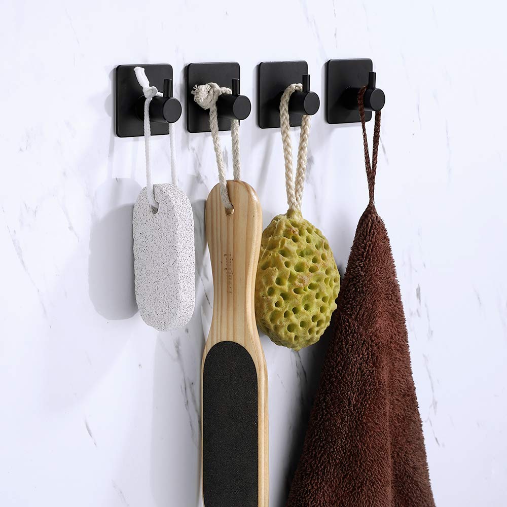 Moderne 3m zelfklevende haken roestvrij staal handdoek badjas jas tas sleutelhanger hanger zware kwaliteit wandmontage zilver
