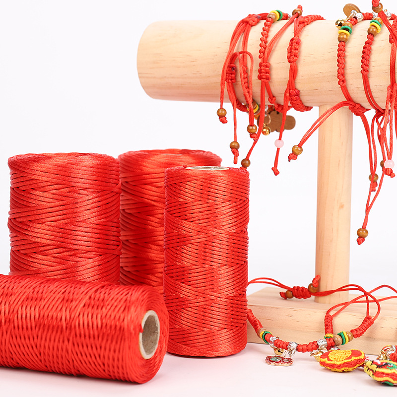 100Meter 2Mm Diameter Waxed Polyester Twine Cord Macrame Armband Koord Gewaxt Draad Voor Sieraden Maken