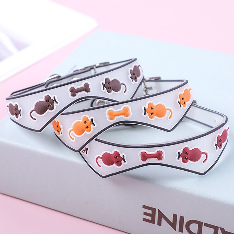 Collier lumineux en Silicone Fluorescent pour chat, avec cloches, anneau de cou pour chien et chat, accessoires lumineux Anti-perte
