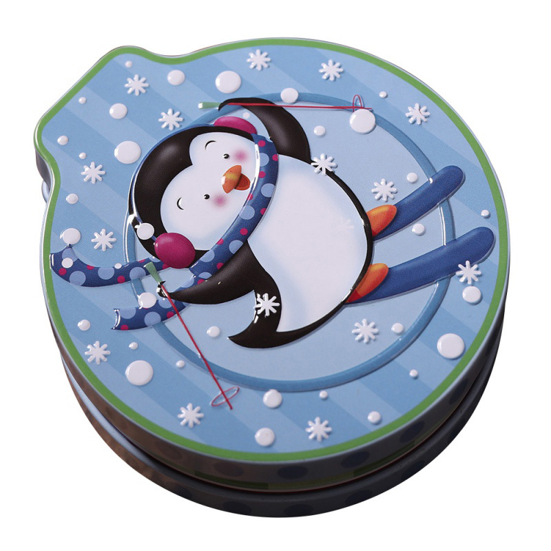 Embossing Blik Lege Blikken Met Opknoping Touw Candy Cookie Opslag Container Decoratieve Doos