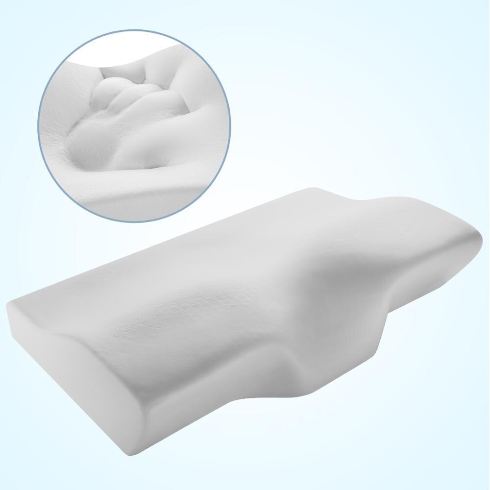 Memory Foam Beddengoed Kussen Nek Bescherming Trage Rebound Memory Foam Vlinder Vormige Kussen Gezondheid Cervicale Nek Grootte In 50*30Cm