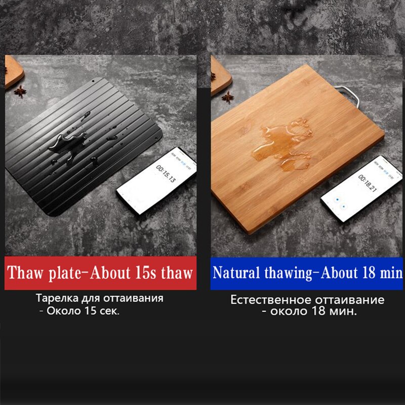 Plaques de décongélation pour viande, fruits de mer, décongélation rapide, plateaux pour aliments, outils de décongélation pour Steak