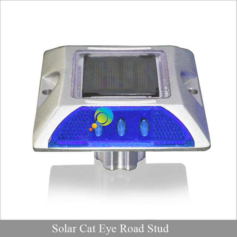 3M Reflector Aluminous Blue LED Flashing Light Cat Eye Solar Road Stud