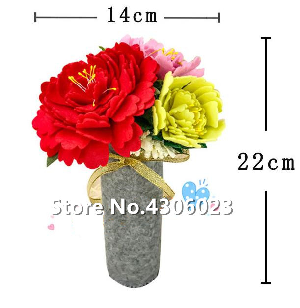 Forskjellig type filt stoff filt blomster dekorasjon gratis skjæringe diy materiale pakke håndlaget klut blomst til: 9