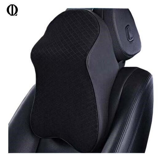 Auto 3D Space Memory Foam Car Leather Neck Pillow Head Restraint Car Headrest Pillow Car Styling