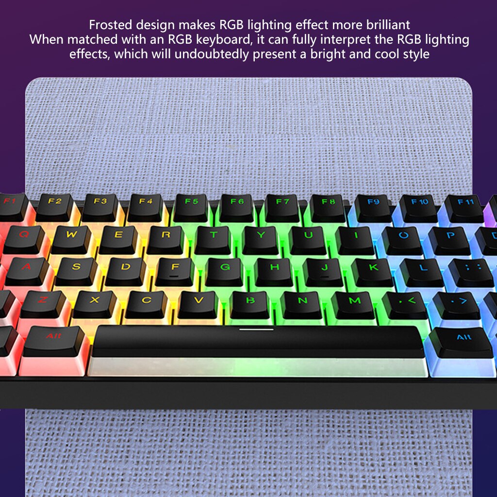 104 Keys Pudding Keycaps OEM Profile Double Shot PBT Backlight Keycaps for Mechanical Gaming Keyboard Cherry Mx Switch