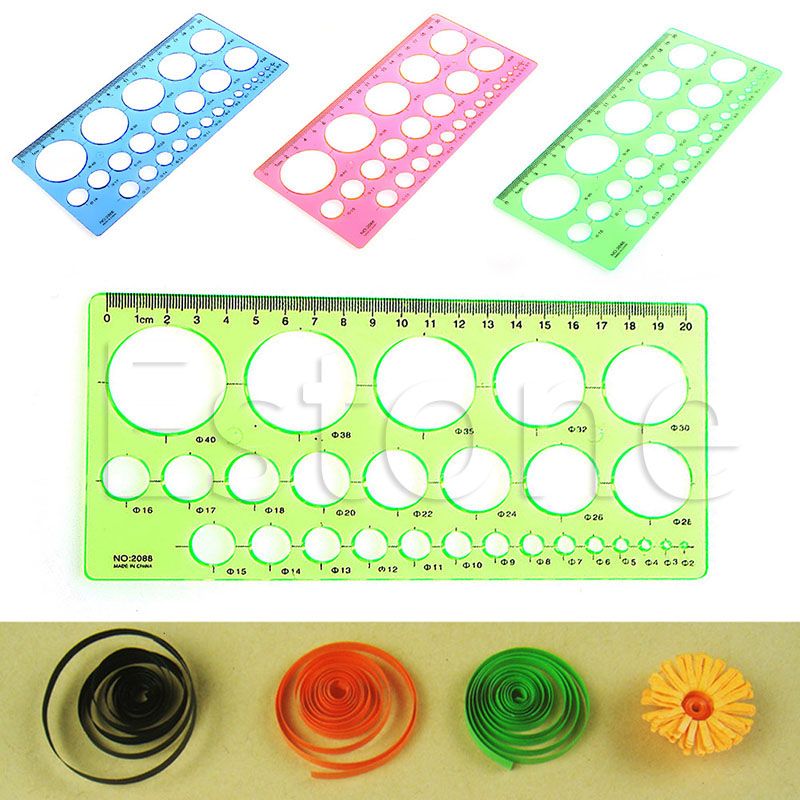 Quilling-Kit de herramientas con plantilla, tamaño del círculo, papel de Origami