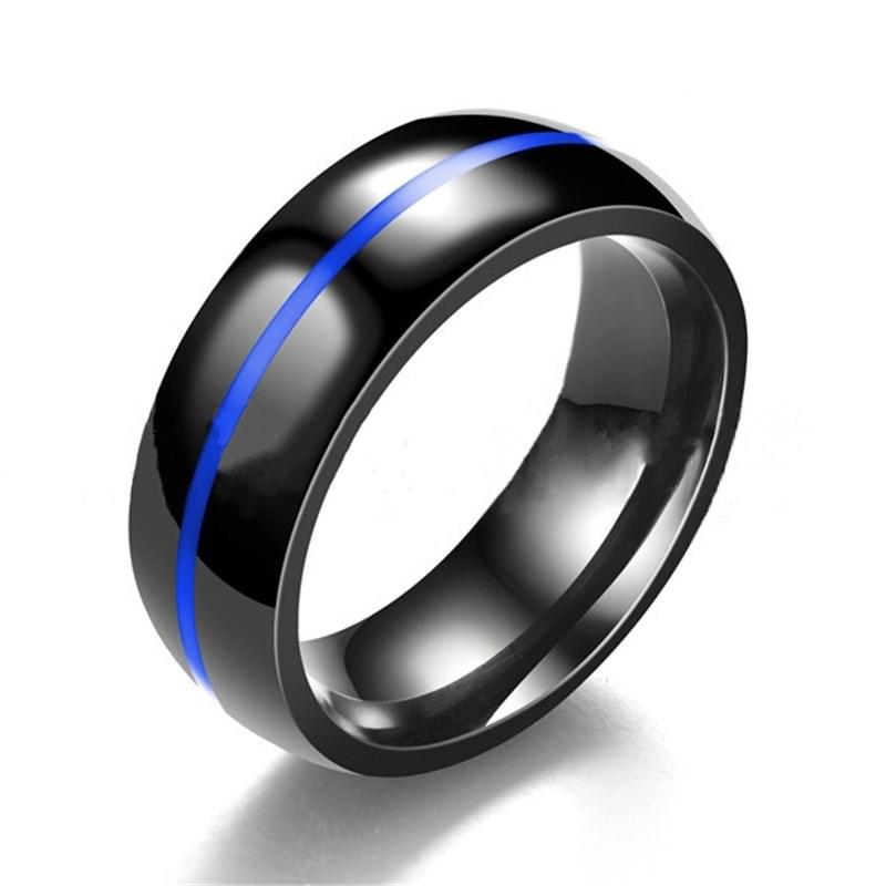 Bague simple en acier inoxydable pour homme fdlk, – Grandado