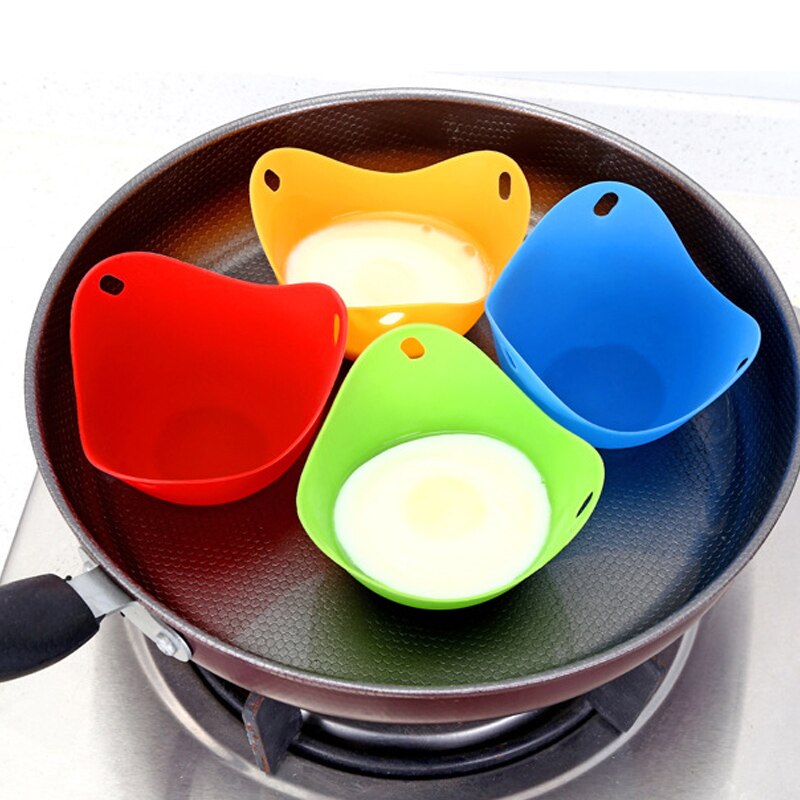 Flexible Egg Pouches Heat-resistant Food Grade Silicone Egg Poaching Cup Fits Cookware Boiler Steamer Microwave Kitchen Tools