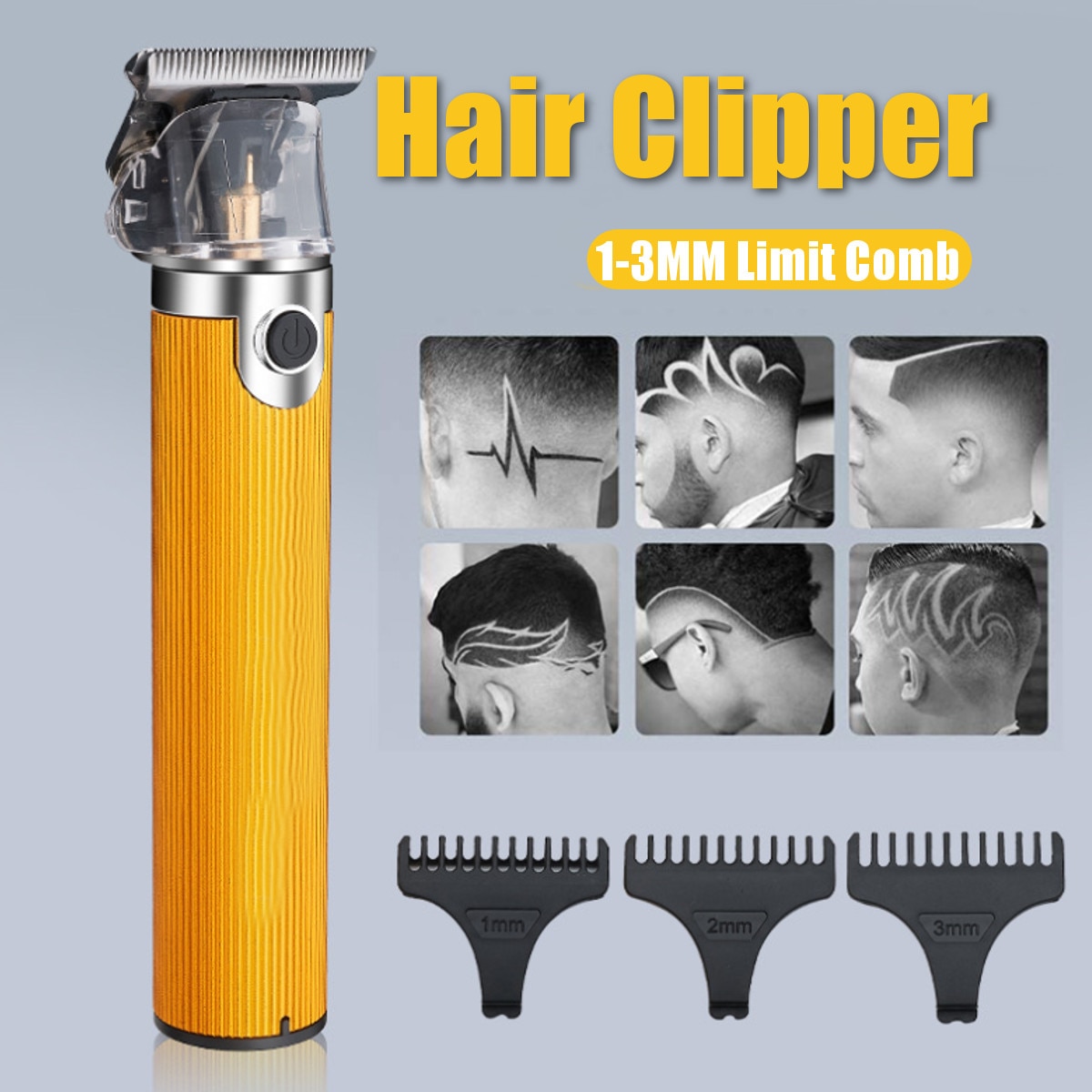 Cordless Hair Trimmer Men rechargeable Hair Clipper Edge Lining Barber Hair Cutter Machine Outlining Pivot Motor