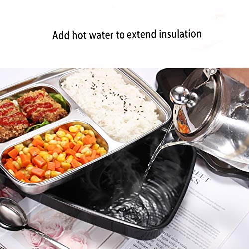 Lunchbox 2 lagen 304 roestvrijstalen thermo bento box voedselcontainer kantoormedewerker lunchbox kinderen bento box verwarmde lunchbox