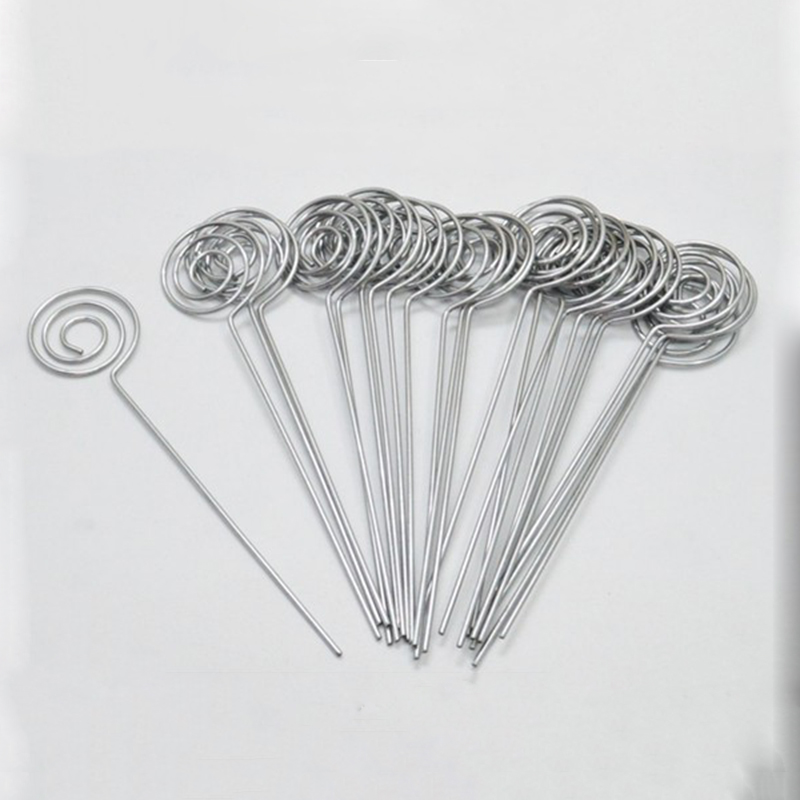 50/ pakke sted kortholder pick, ring loop hvirvel wire clip foto metal klemme til diy håndværk & gør, bemærk memo hol