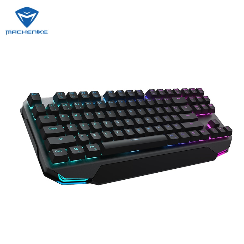 Machenike K7 Gaming Toetsenbord Bluetooth Toetsenbord Draadloos Toetsenbord Mechanische Toetsenbord 87 Key Blauw Schakelaar En Zwarte Schakelaar