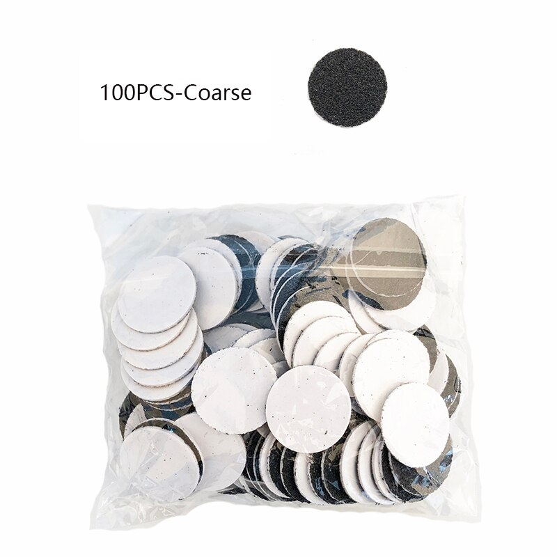 Râpe à ongles pour pédicure, lime à cuticules, ponçage des callosités, disques de 25mm, outil de soins des pieds, peau morte, papier de verre remplaçable, 1 pièce: 100pcs coarse