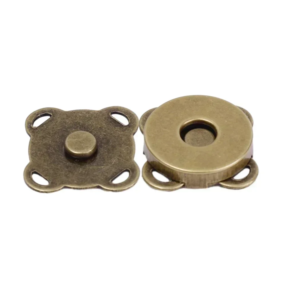 1/10 zestawów zapięcia zatrzaski montażowe magnetycznych guziki torebka torebka portfel torby rzemieślnicze części Mini adsorpcyjna klamra 14/18mm sprzedaż hurtowa: M / Jasny Złoty