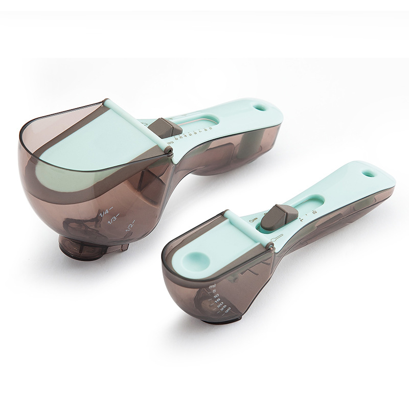 Kitchen Tools Plastic Scale Measuring Spoon Set Adjustable Measuring Spoon Plastic Scale Measuring Spoon Set Baking Tool