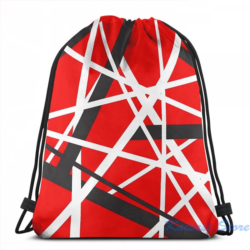 Grappige Grafische Print Evh 5150 Strepen Usb Lading Rugzak Mannen Schooltassen Vrouwen Tas Reizen Laptoptas: Drawstring Bag