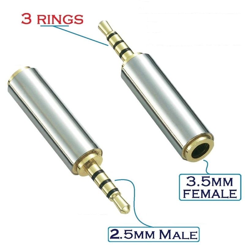 Jack 3.5 Mm Naar 2.5 Mm Audio Adapter 2.5 Mm Male Naar 3.5 Mm Vrouwelijke Connector Voor Aux Speaker kabel Stereo Hoofdtelefoon Microfoon