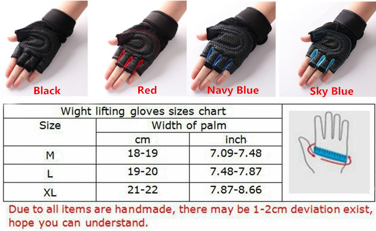 M-XL Gym Handschoenen Zwaargewicht Sport Oefening Gewichtheffen Handschoenen Body Building Training Sport Fitness Handschoenen