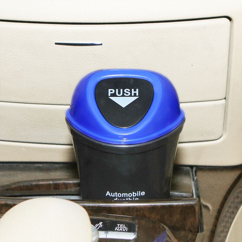 Mini cubo para colgar basura de coche de 9cm * 7cm * 20cm, caja de almacenamiento multifunción para cáscaras, accesorios para coche, suministros multifunción, duradero,