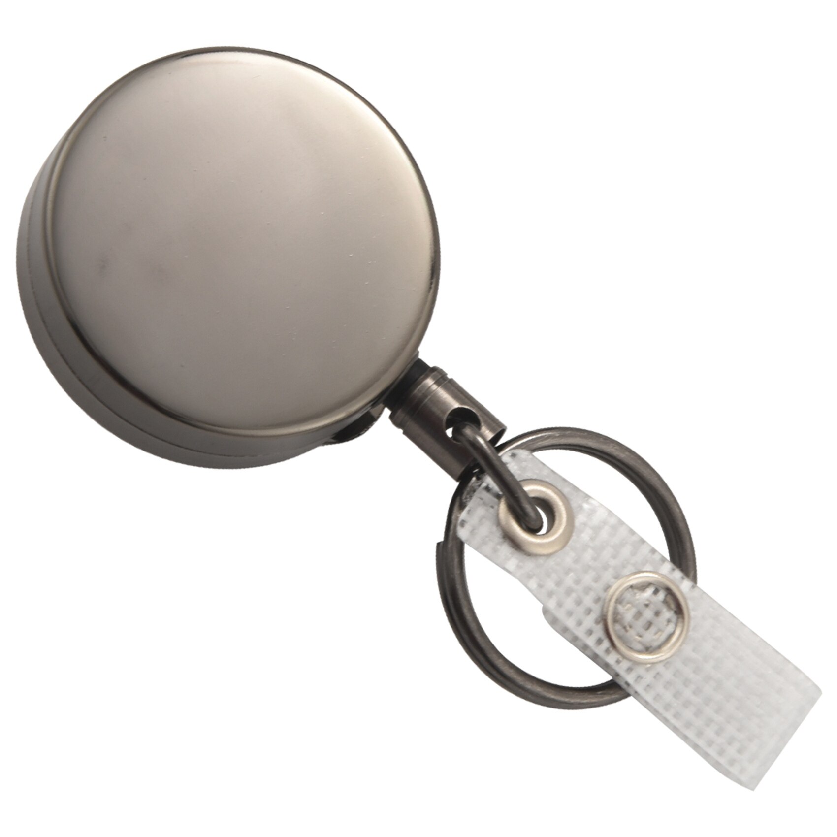 2 Pack Heavy Duty zwijany uchwyt na identyfikator kołowrotka, metalowy uchwyt na identyfikator z zaczepem na pasek brelok na etykieta z imieniem brelok czarny