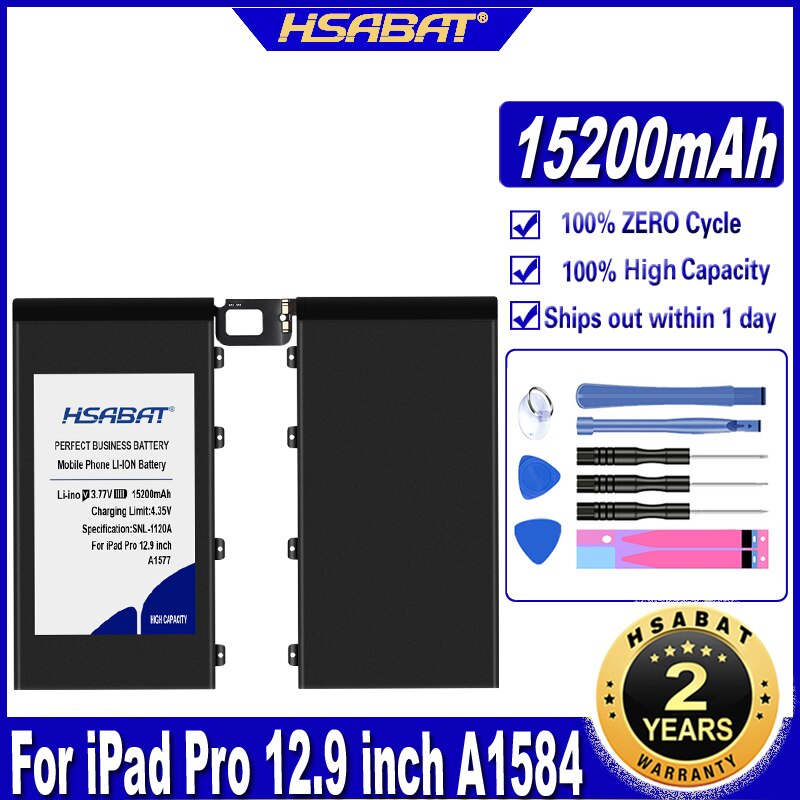 Hsabat 11500 mah a1584 a1652 a1577 tablet bateria para ipad pro 12.9 polegada a1584 a1652 a1577 baterias