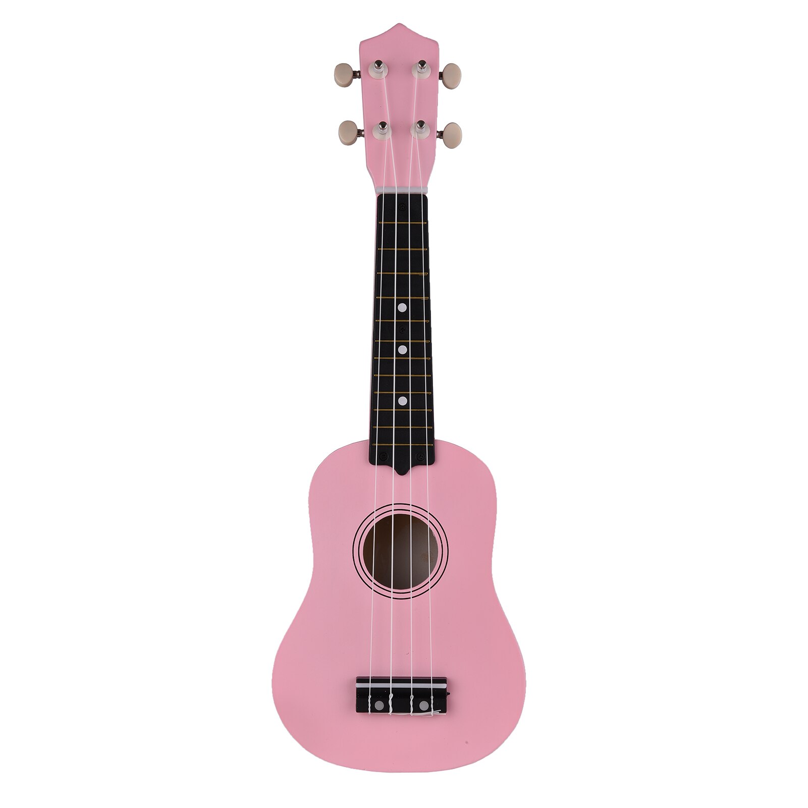 Muslady-ukelele de 4 cuerdas de 21 pulgadas, instrumento Musical de madera, bajo, pequeño, para niños, color Beige: Pink