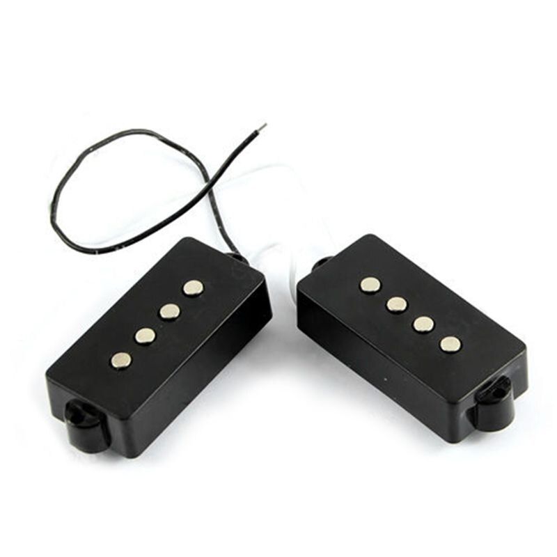 Zwart 4 String Geruisloze Pickup Set Voor Precision P Bass Bridge Pickup Set H58D